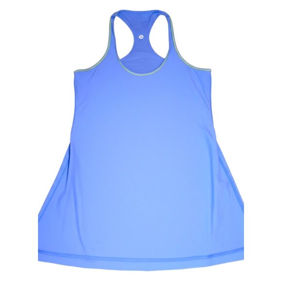 Lululemon Racerback Tank Blue Neon Stitch Gym Yoga Athleisure - Picture 1 of 5